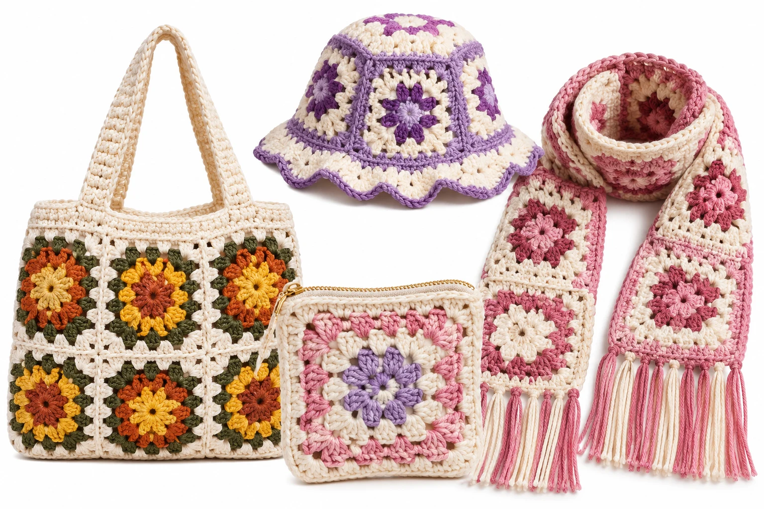Shop: basic granny square crochet pattern free accessories