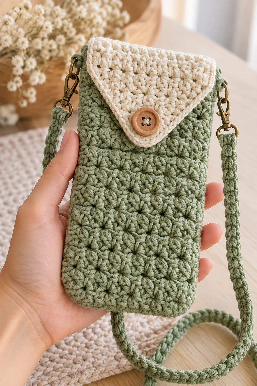 A Minimalist Crochet Phone Pouch — beginner crochet projects style outfit