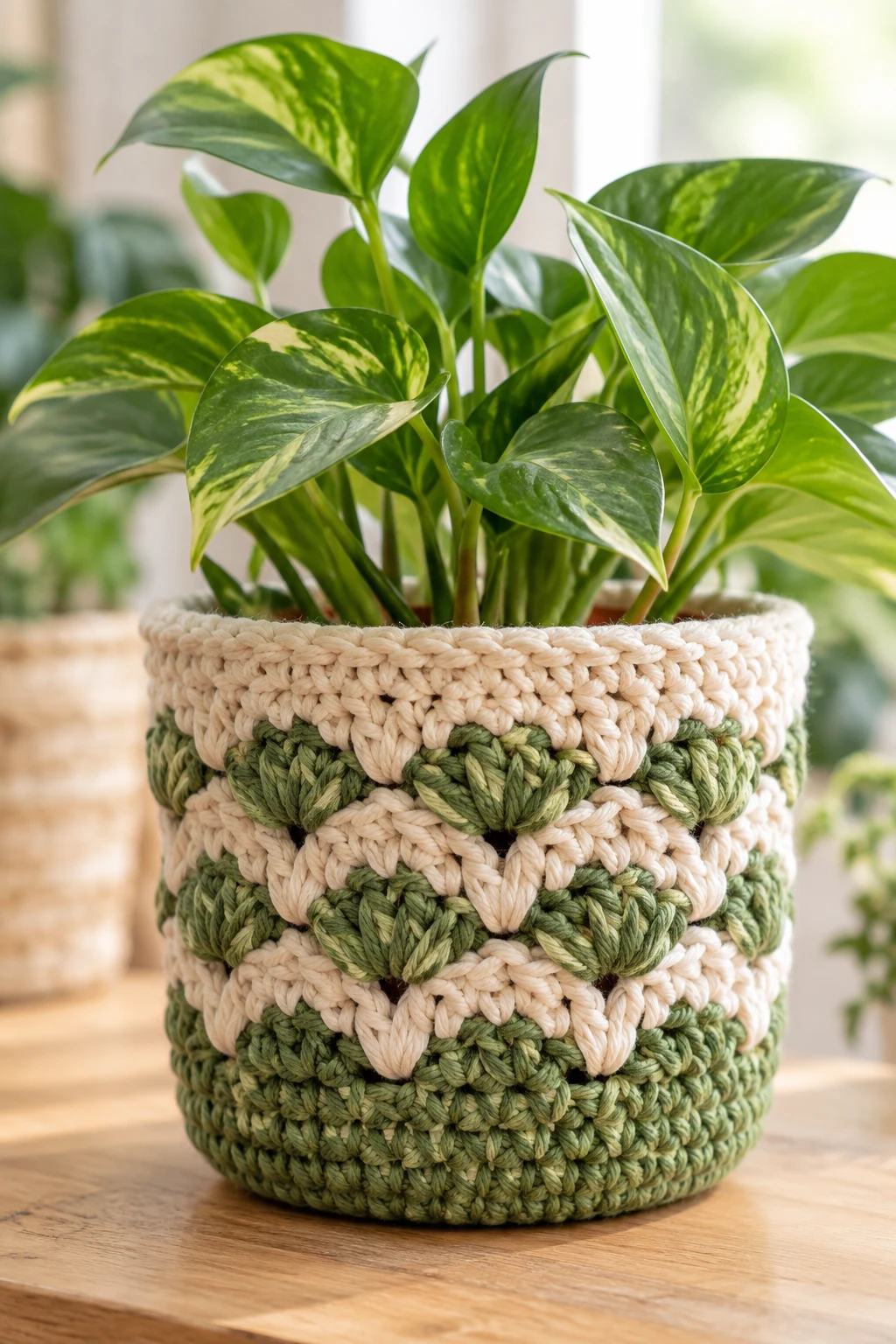 A Simple Crochet Plant Pot Cover — beginner crochet projects style outfit