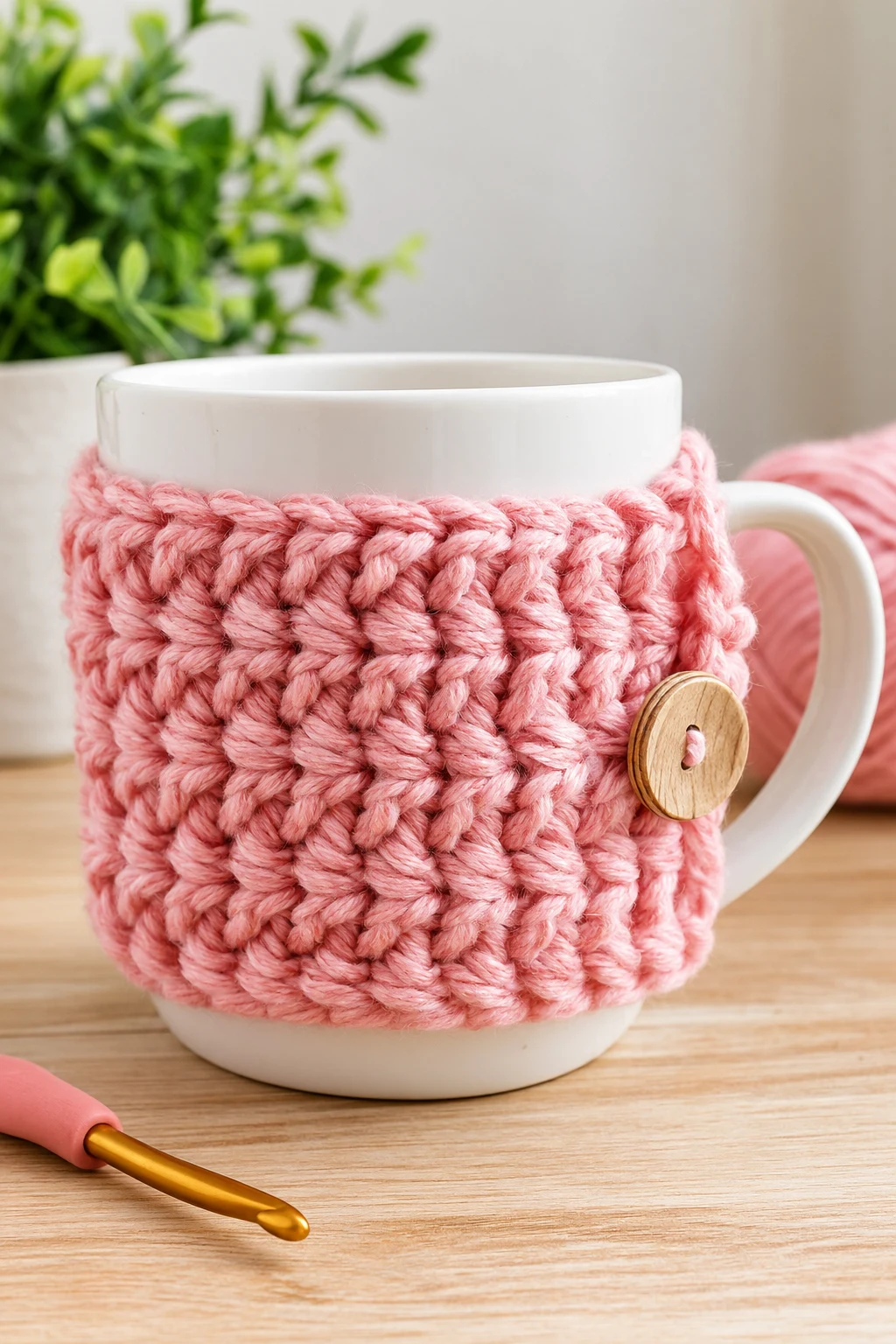 A Chunky Crochet Mug Cozy — beginner crochet projects style outfit