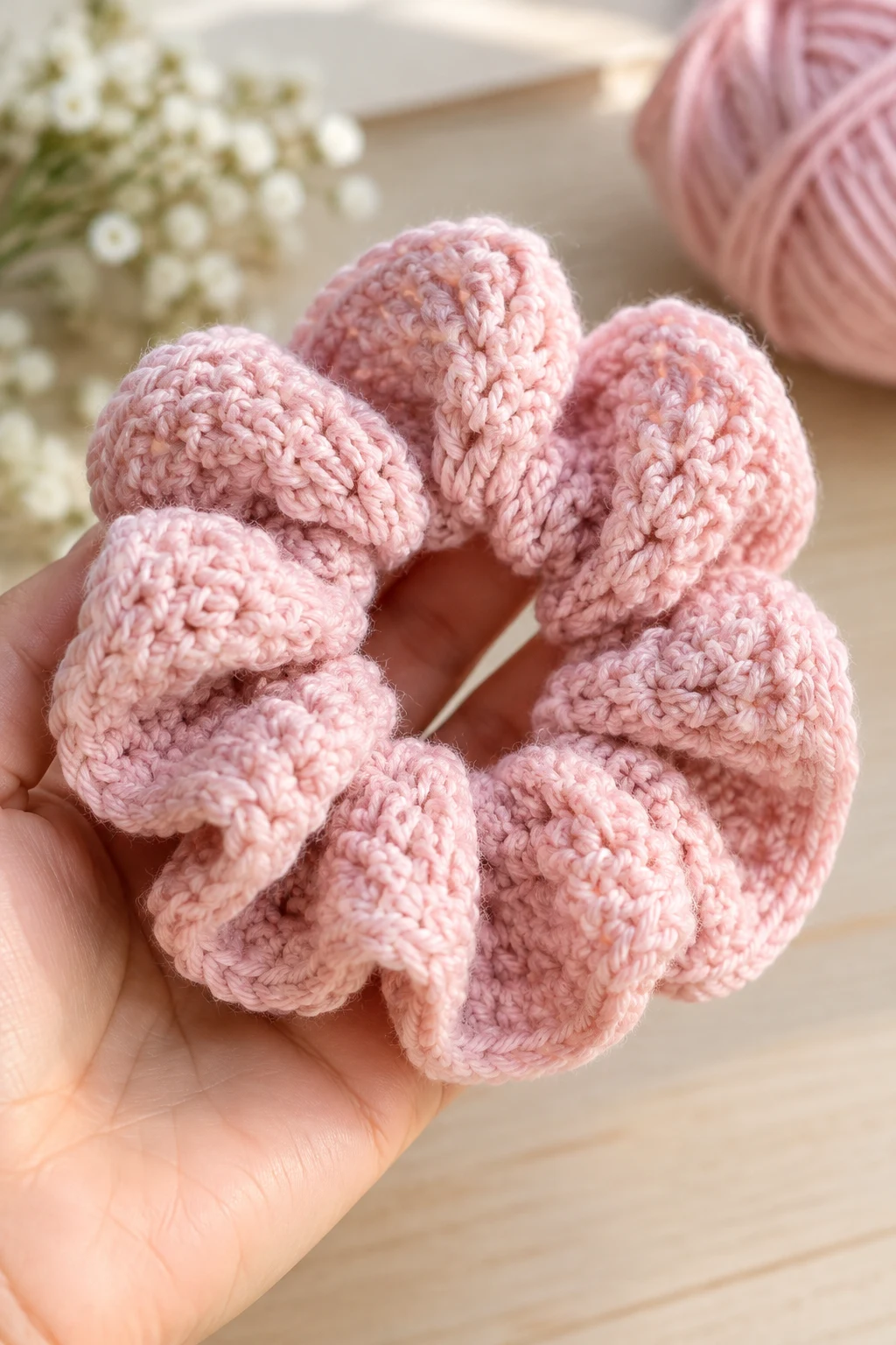 A Soft Crochet Scrunchie — beginner crochet projects style outfit