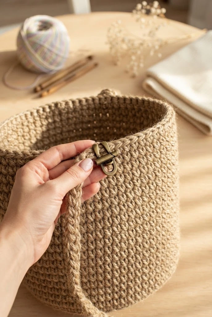 The Rustic Jute Farmers Market Basket — beige crochet bag