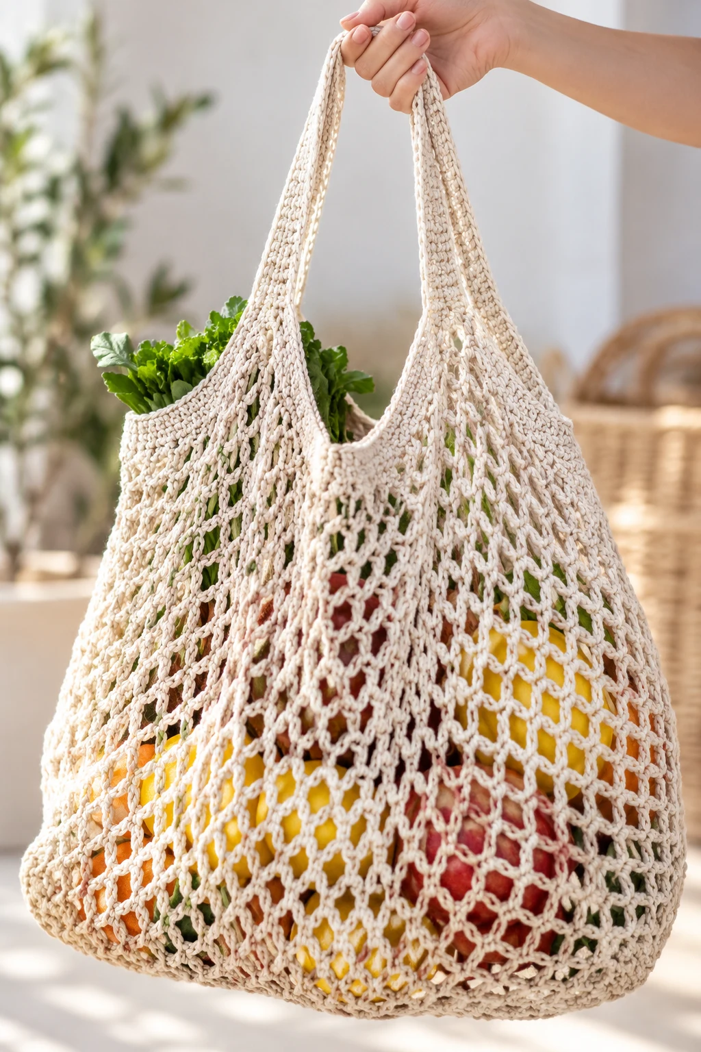 Mesh Crochet Bag for Shopping — big bag crochet