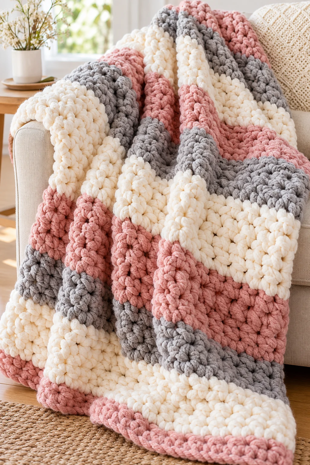 Oversized Chunky Crochet Blanket — bigger crochet projects style outfit