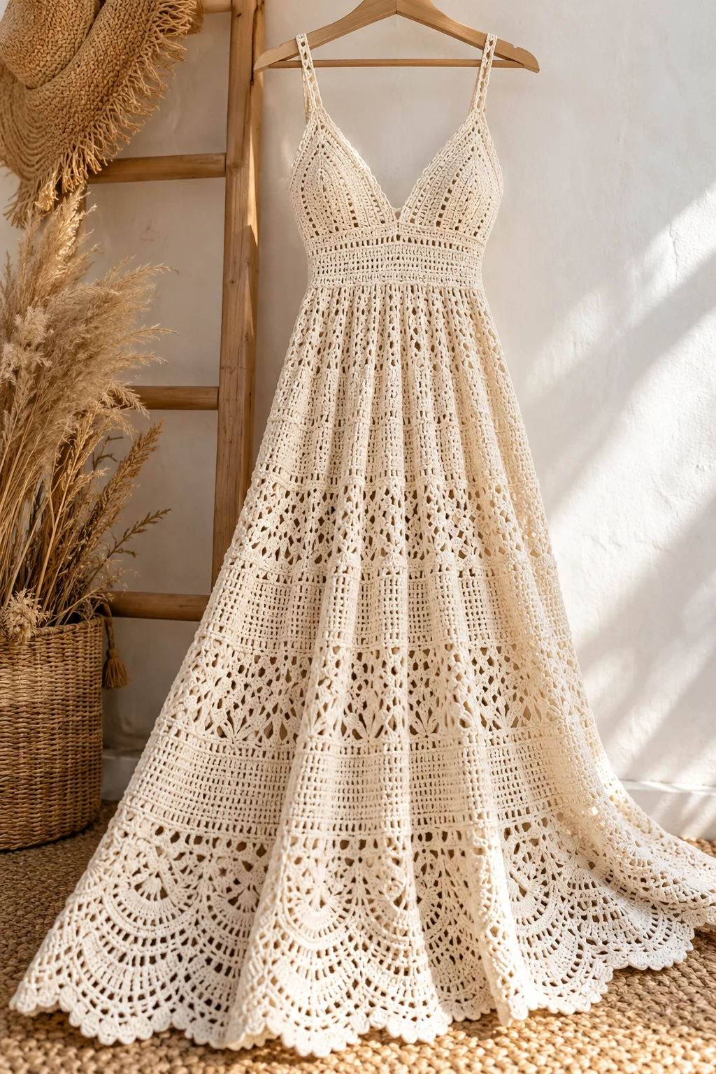 Elegant Crochet Maxi Dress — bigger crochet projects style outfit