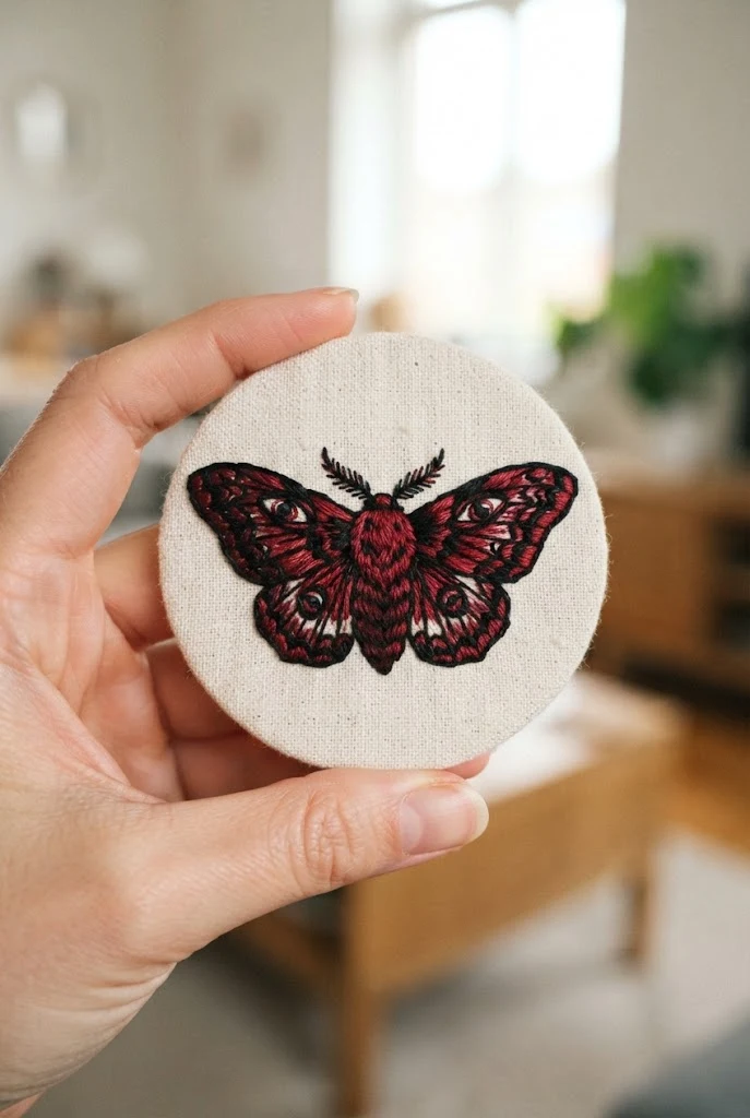Dark Fantasy and Moth Fusion — black and red butterfly tattoo style outfit