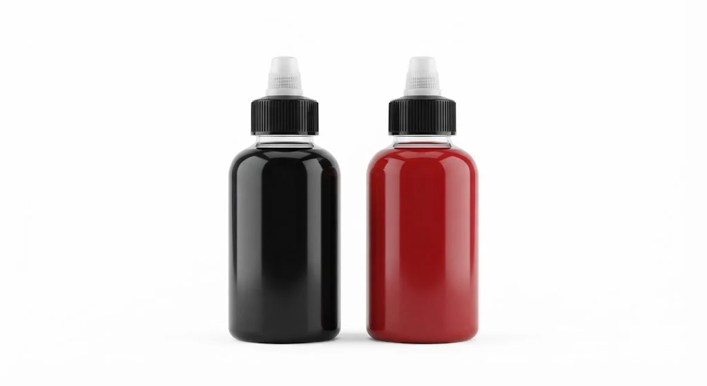 Dynamic Black and True Red Professional Tattoo Ink Set