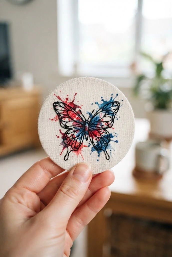 Watercolor Splash Effect — blackwork butterfly tattoo style outfit