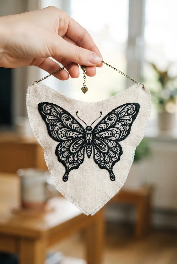 Statement Neck Piece — blackwork butterfly tattoo style outfit