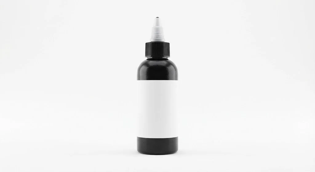 Dynamic Black Tattoo Ink Bottle