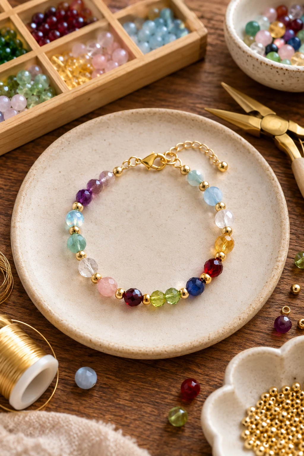 Beaded Birthstone Bracelet — bracelet ideas style outfit