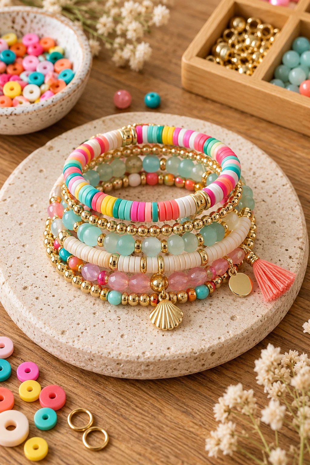 Colorful Stacking Bracelet Set — bracelet ideas style outfit