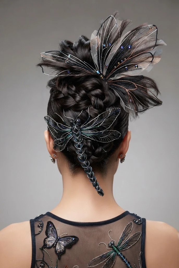 The Mid-Flight Metamorphosis — butterfly and dragonfly tattoo style outfit