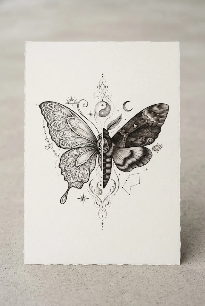 Deep Butterfly Vs Moth Tattoo Meaning Exploration — butterfly and moth tattoo style outfit