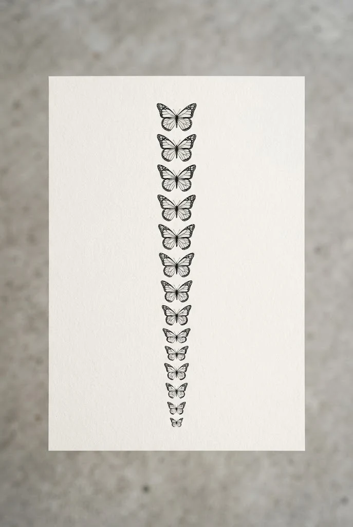 Delicate Butterfly Back Tattoo Spine Small Accents — butterfly back tattoo spine style outfit
