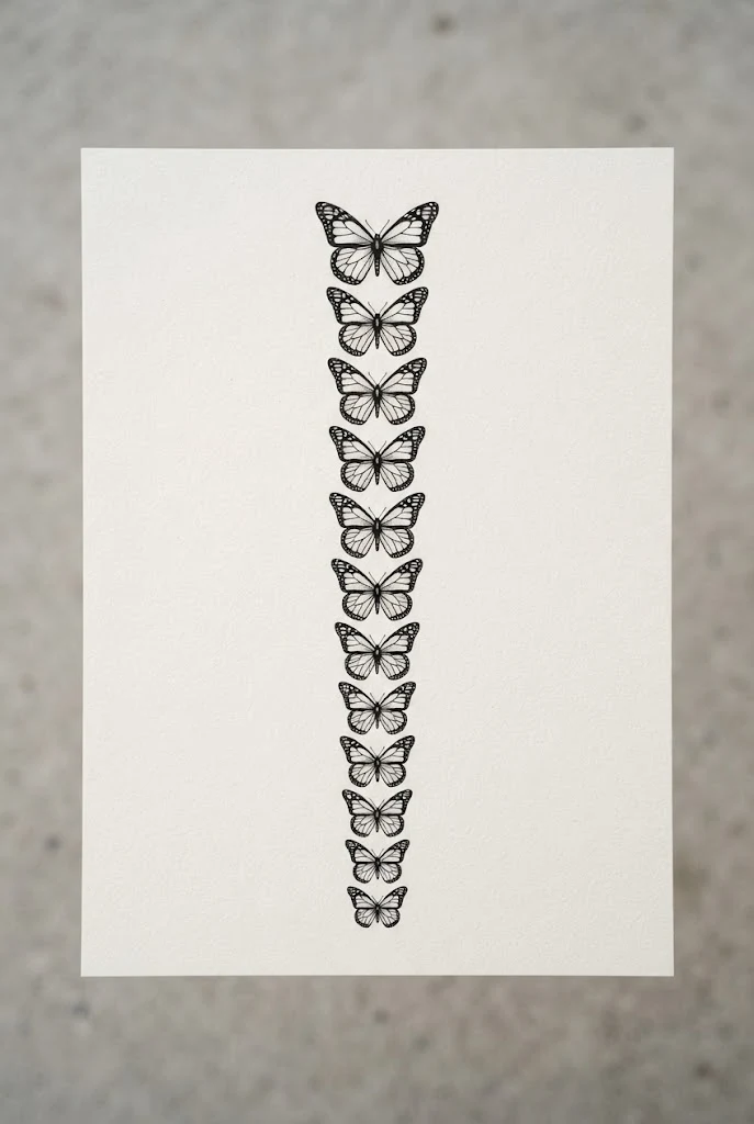Bold Outlines for a Butterfly Back Tattoo Spine Female Aesthetic — butterfly back tattoo spine style outfit