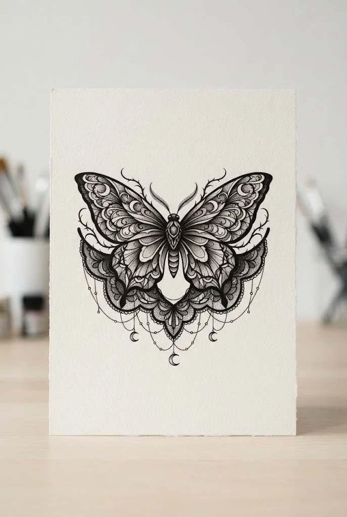 Bold Statement Butterfly — butterfly behind ear tattoo style outfit