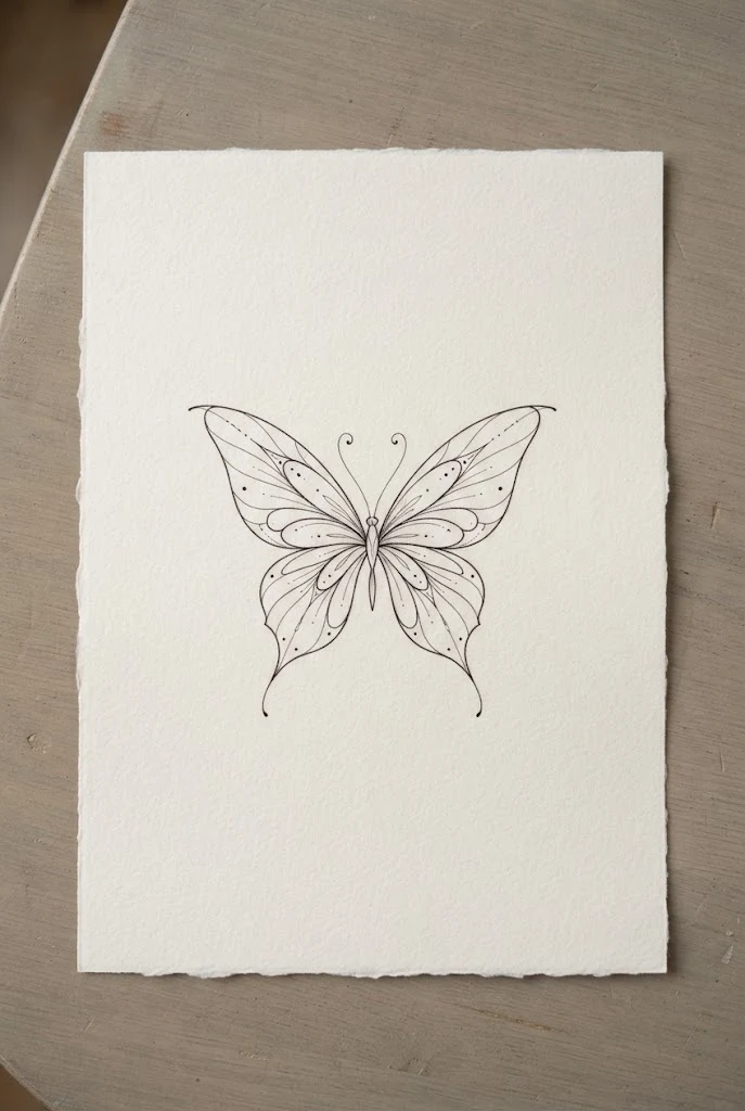 Minimalist Fine Line Butterfly Tattoo Designs — butterfly chest tattoo female style outfit