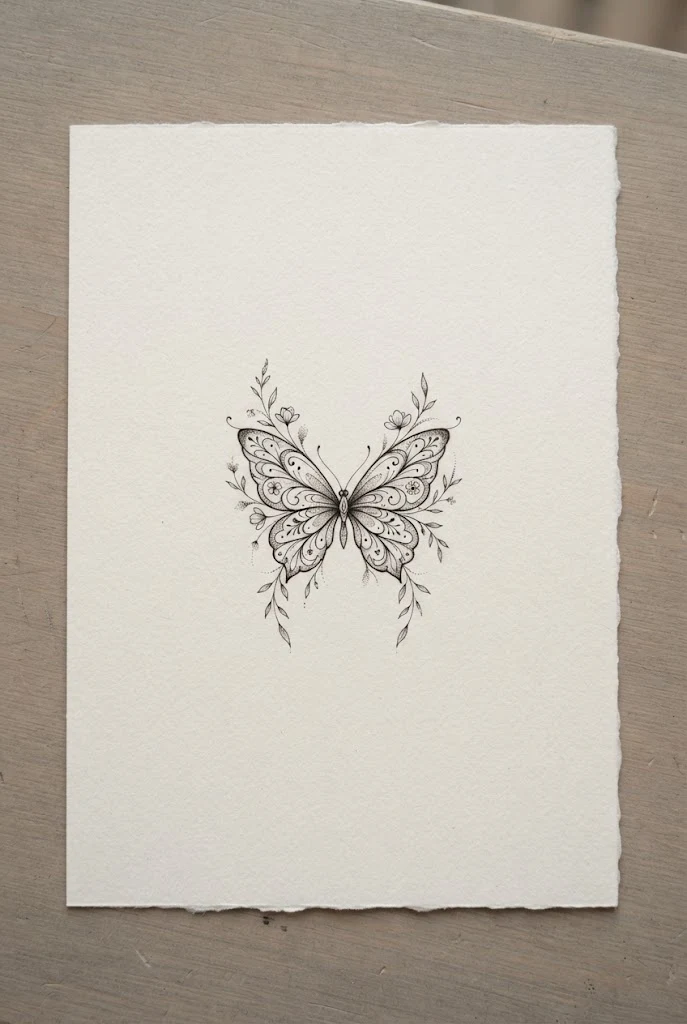 Dainty Micro-Inky Wrist Charm Butterfly — butterfly chest tattoo female style outfit