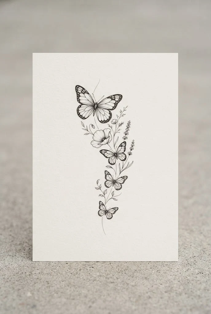 Hip Bone Secret Accent — butterfly flower tattoo design style outfit