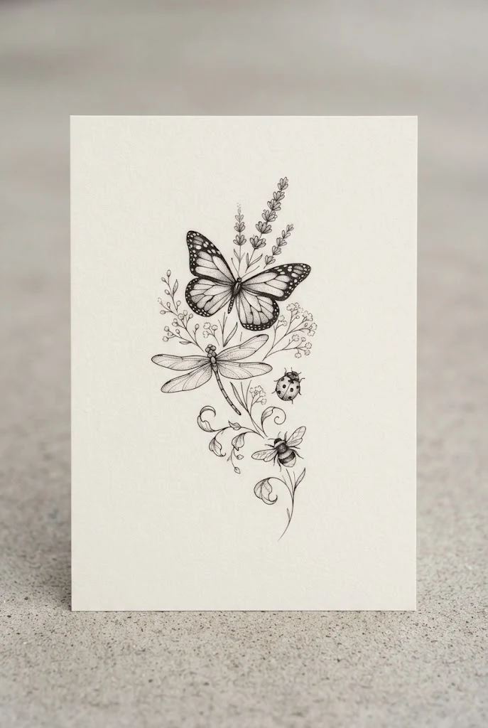 Ankle Micro-Insects for Subtle Charm — butterfly flower tattoo design style outfit