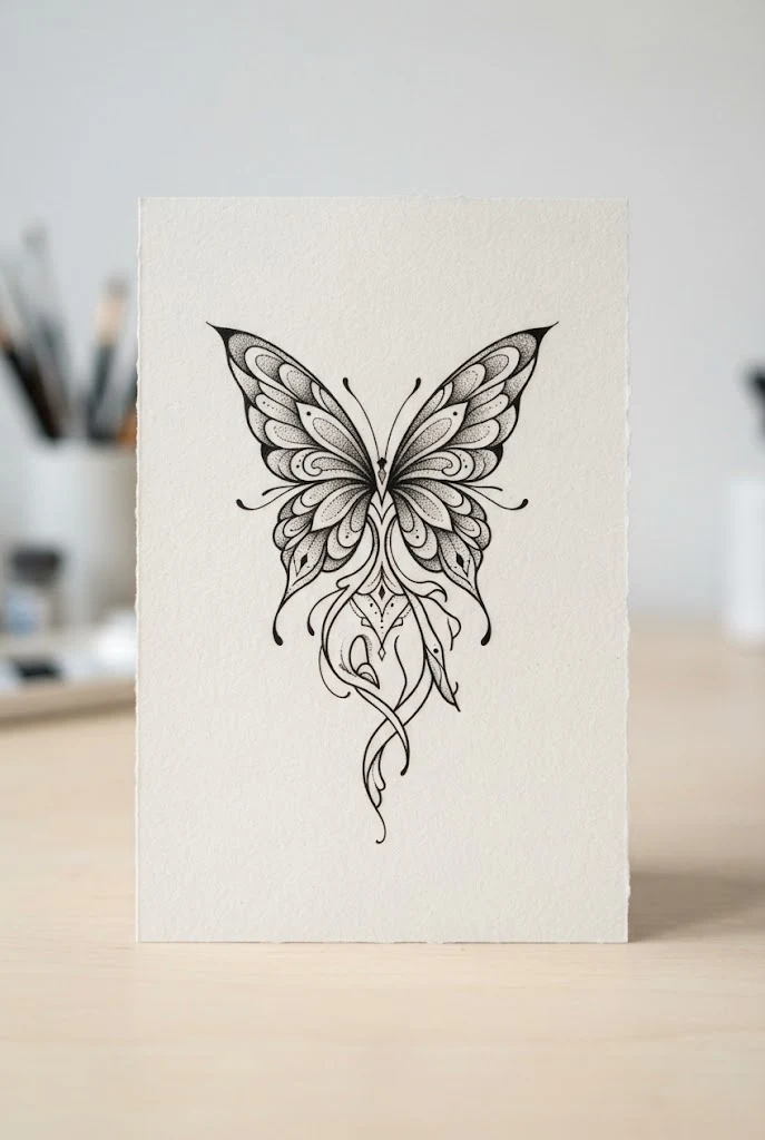 Traditional Moroccan Finger Wings — butterfly henna tattoo style outfit
