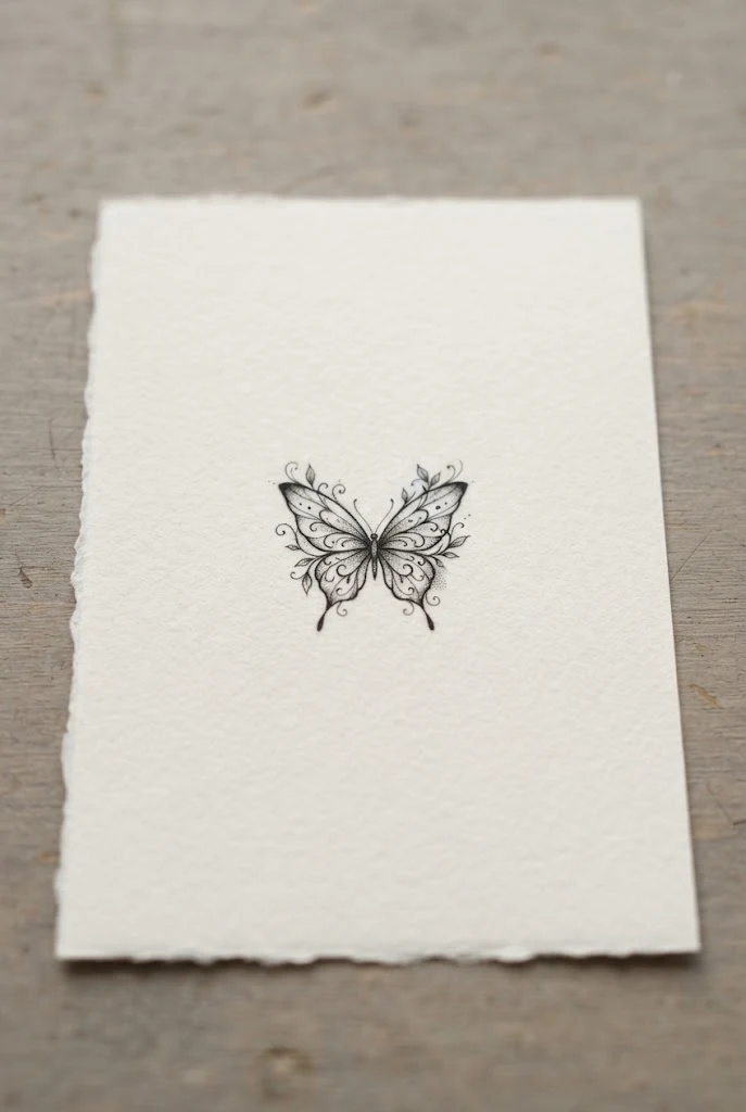 Dainty Flank Micro-Inky Charm — butterfly side tattoo style outfit