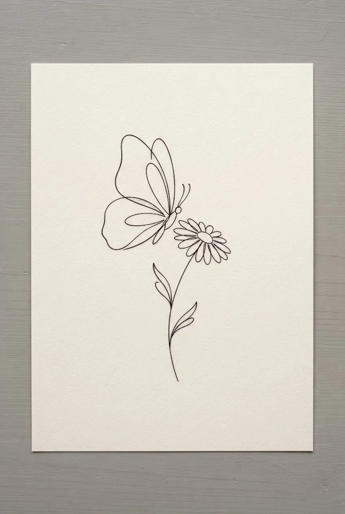 Minimalist Line-Art Ribcage Piece — butterfly tattoo aesthetic style outfit