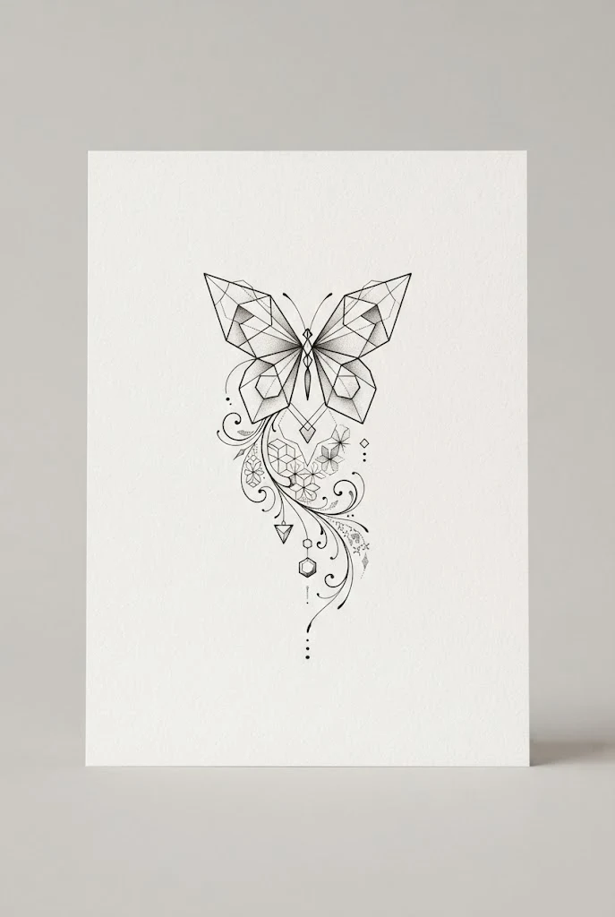 Minimalist Geometric Ankle Charm — butterfly tattoo black women style outfit