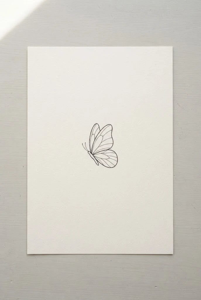 Minimalist Single-Needle Butterfly Tattoo Ear — butterfly tattoo ear style outfit