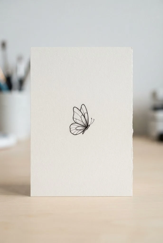 Tiny Shoulder Blade Stencil — butterfly tattoo easy style outfit