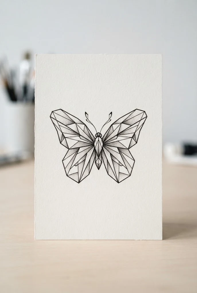 Geometric Silhouette — butterfly tattoo easy style outfit