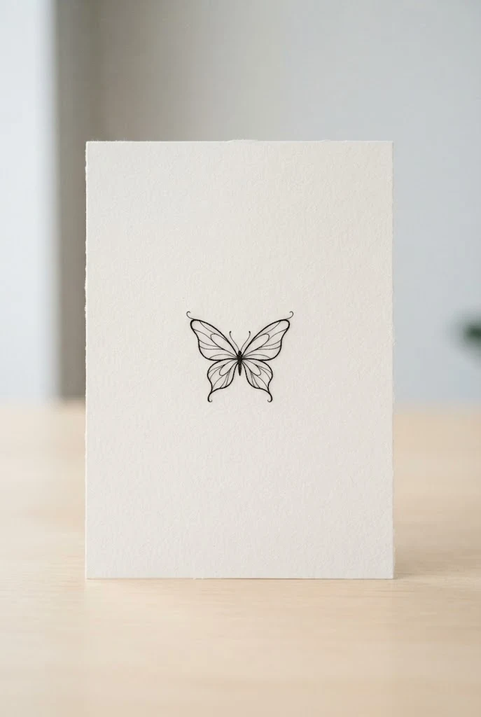 Petite Wrist Outline — butterfly tattoo easy style outfit