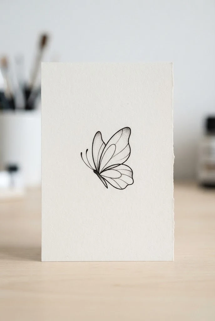 Minimalist Ankle Stencil — butterfly tattoo easy style outfit