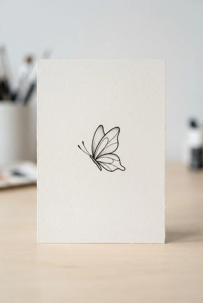 Clean Behind-the-Ear Flash — butterfly tattoo easy style outfit