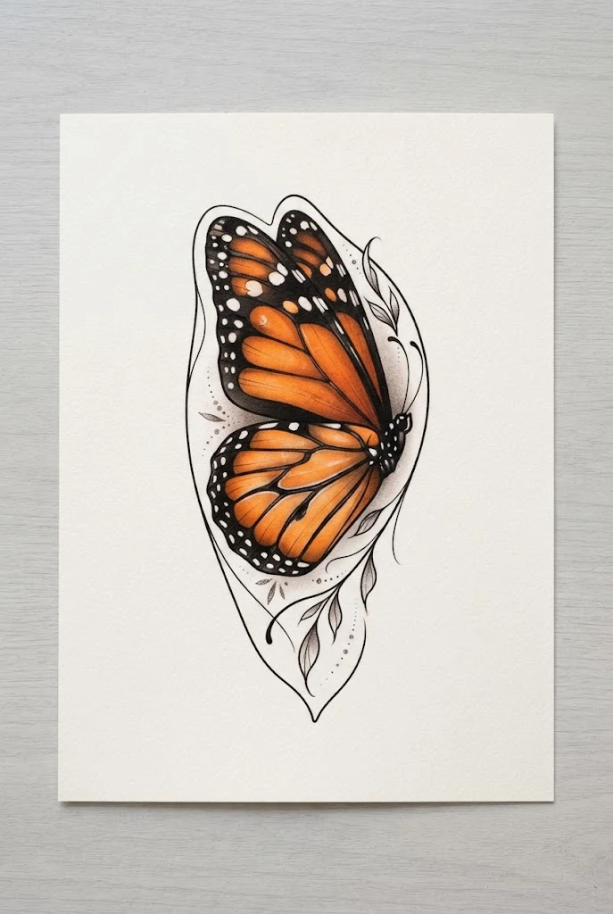 Vibrant Monarch Butterfly Tattoo Designs for Women Legs — butterfly tattoo ideas for women style outfit