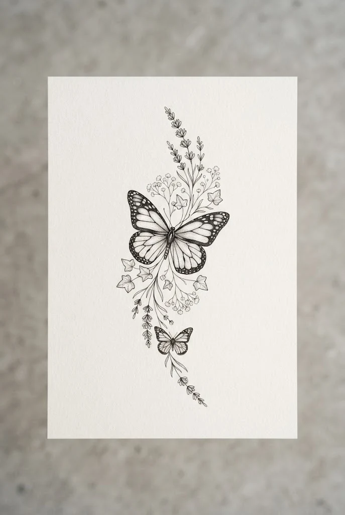 Shoulder Blade Delicate Placement — butterfly tattoo on ribs style outfit