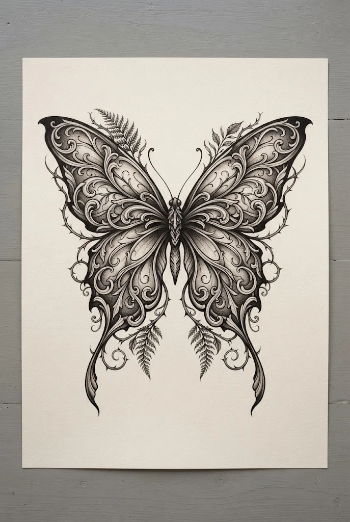 The Bold Full-Torso Canvas — butterfly wings back tattoo style outfit