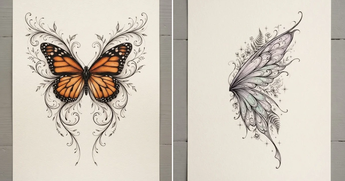 Butterfly wings back tattoo: 14 Stunning Tattoo Ideas butterfly wings back tattoo