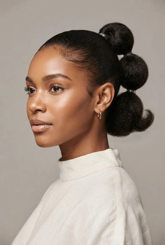 Bubble Ponytail Bob — cabello corto peinados aesthetic style outfit