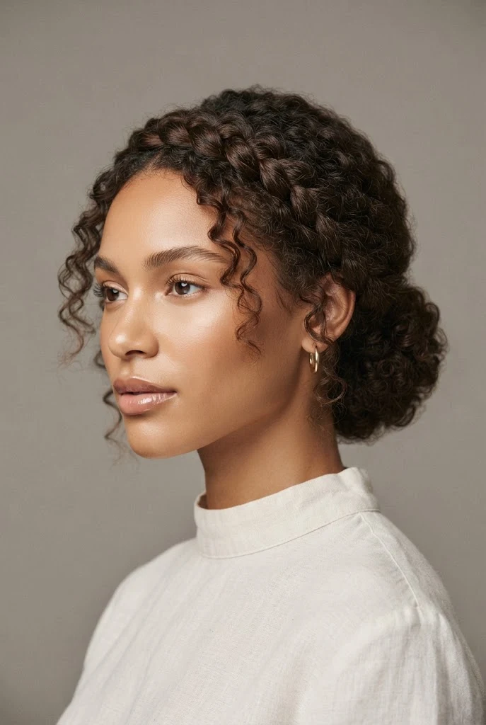 Soft Bohemian Halo Braid — cabello corto peinados aesthetic style outfit