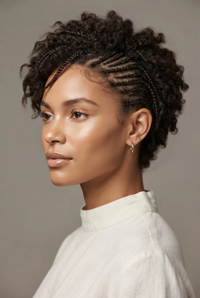Textured Pixie With Micro Braids — cabello corto peinados aesthetic style outfit