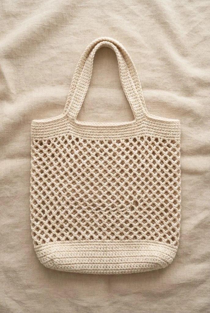 Weekend Market Grid Bag — chunky crochet bag pattern free