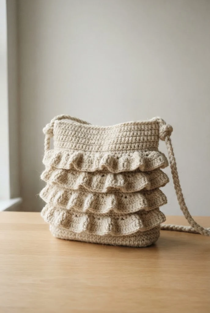 Tiered Frill Shoulder Bag — coquette crochet bag style outfit