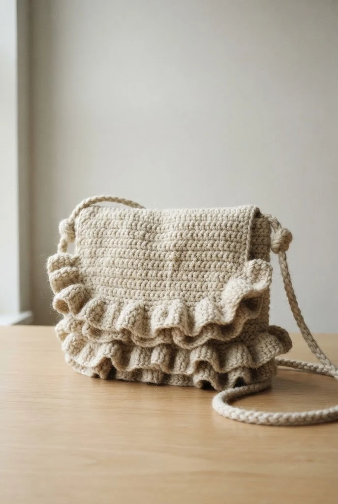 Ruffled Edge Crossbody — coquette crochet bag style outfit