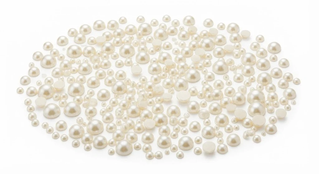 Mixed Size Flatback Pearl Beads for Embellishment