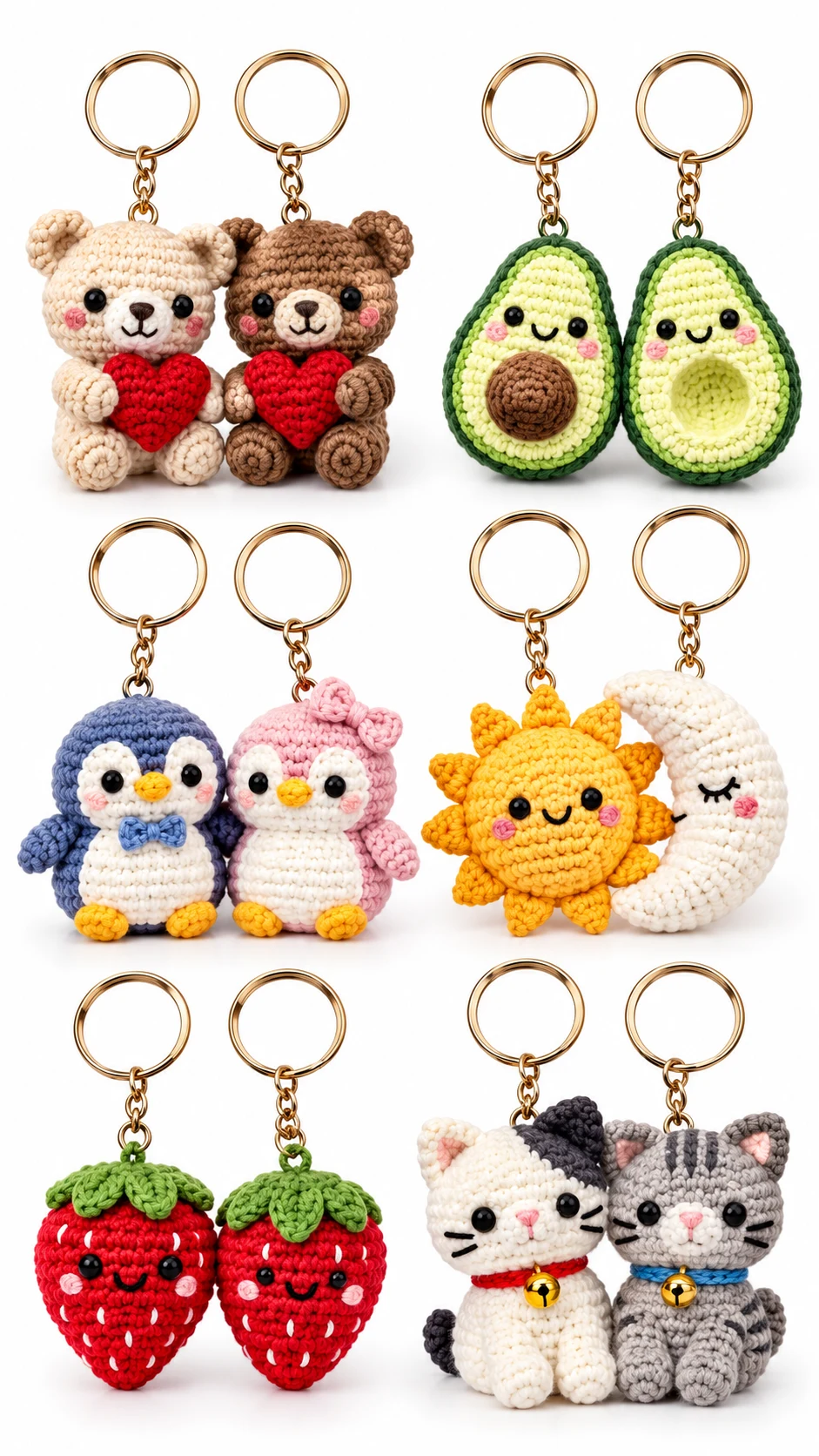 Shop: couple crochet keychain ideas best sellers
