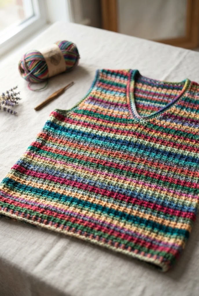 The Kaleidoscope Crocette Vest — crocette top sweater style outfit