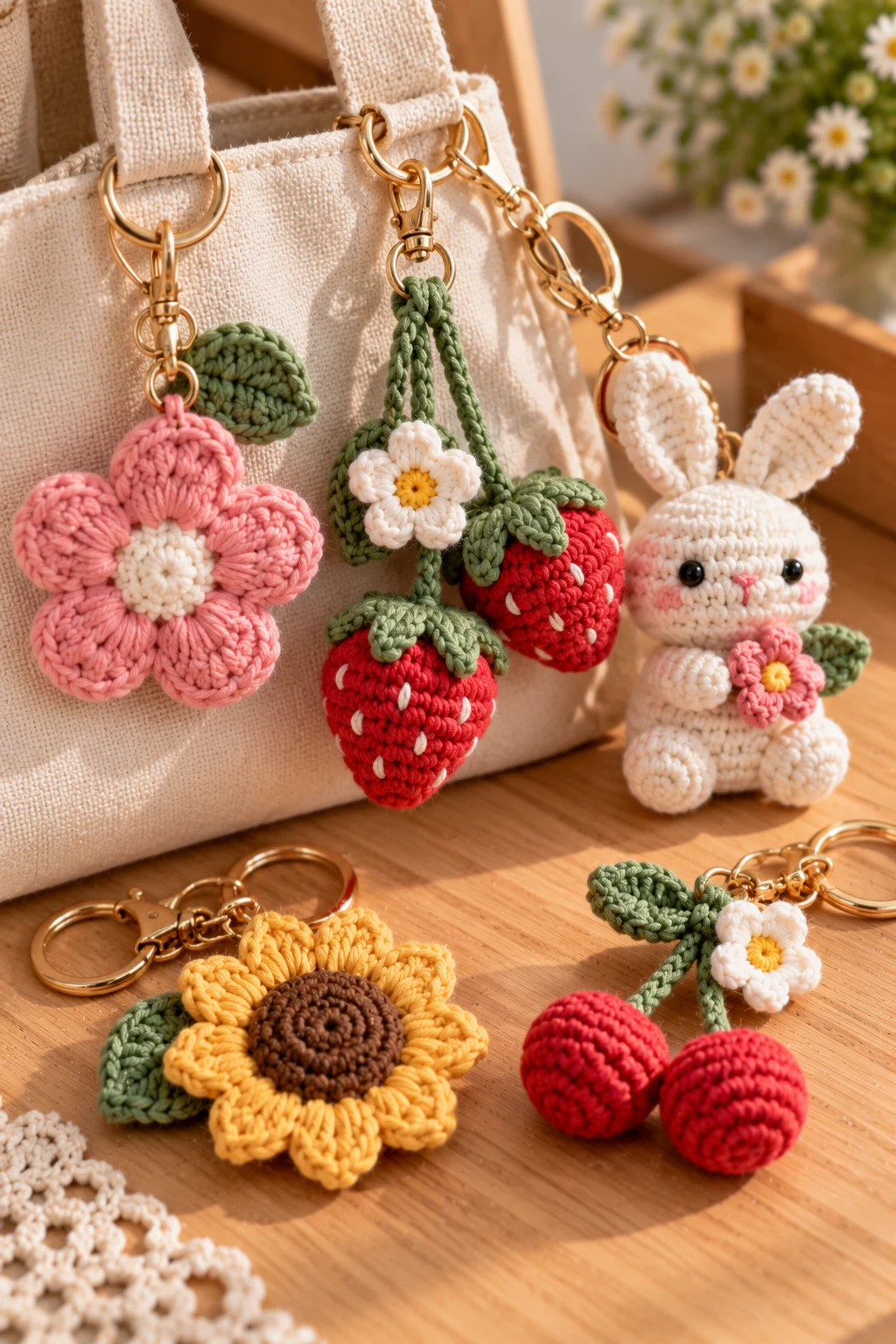 Crochet Keychains and Bag Charms — crochet accessories