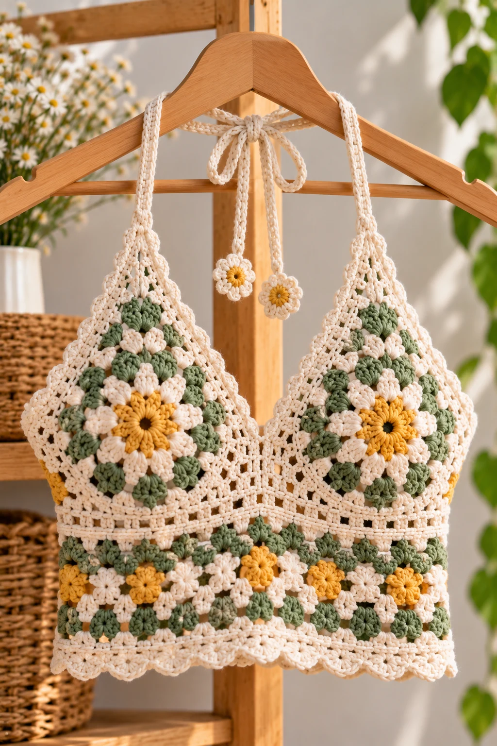 Modern Crochet Halter Top — crochet apparel
